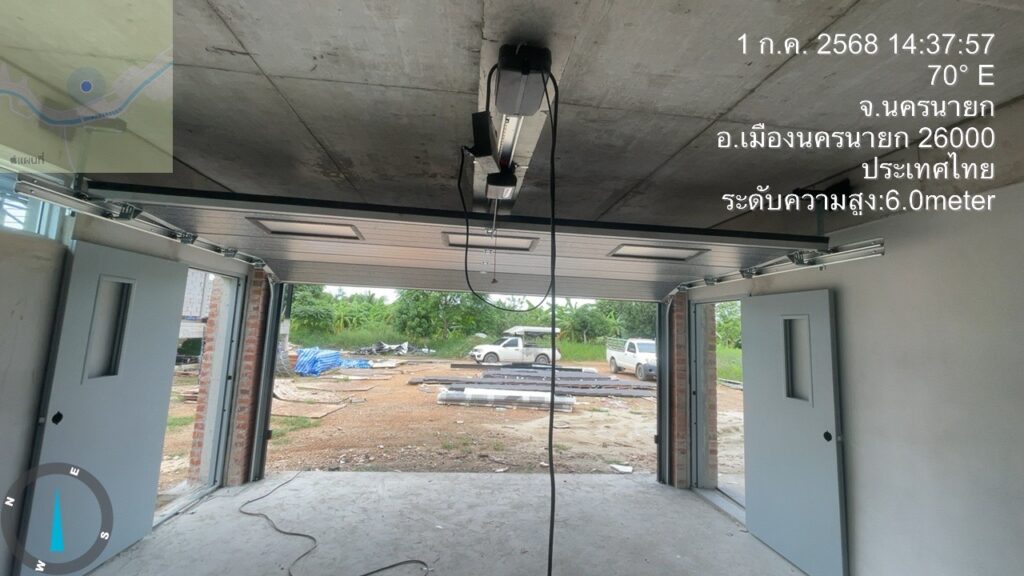 Installation photo of Standard Garage Door for Single House in Nakhon Nayok by OZ DOOR (2)