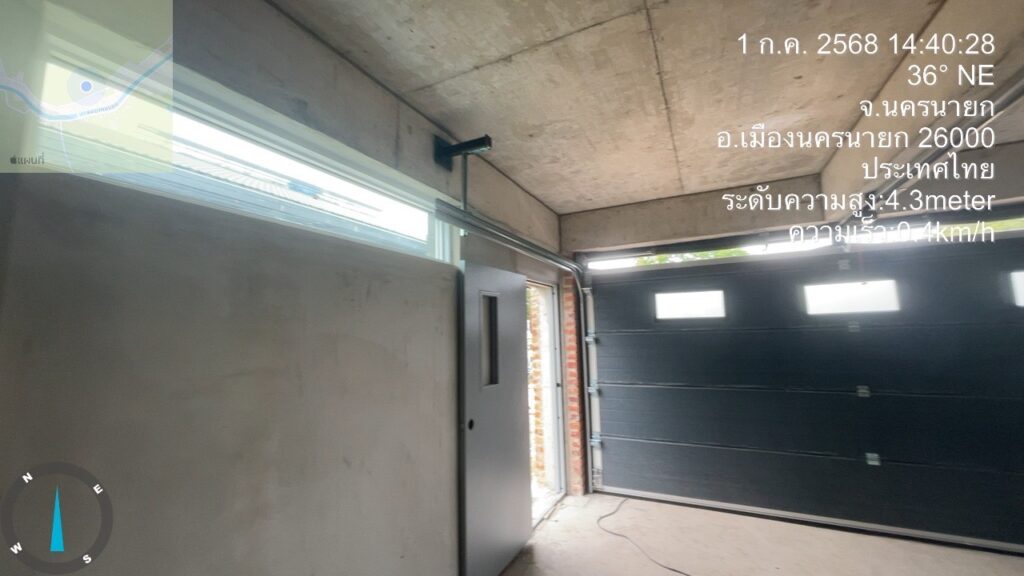 Installation photo of Standard Garage Door for Single House in Nakhon Nayok by OZ DOOR (3)