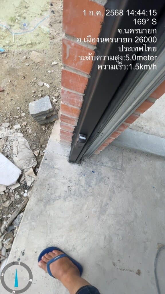 Installation photo of Standard Garage Door for Single House in Nakhon Nayok by OZ DOOR (4)
