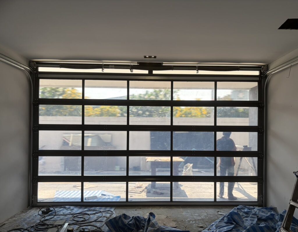 Installation photo of Garage Doors for Single House in Bangkok by OZ DOOR
