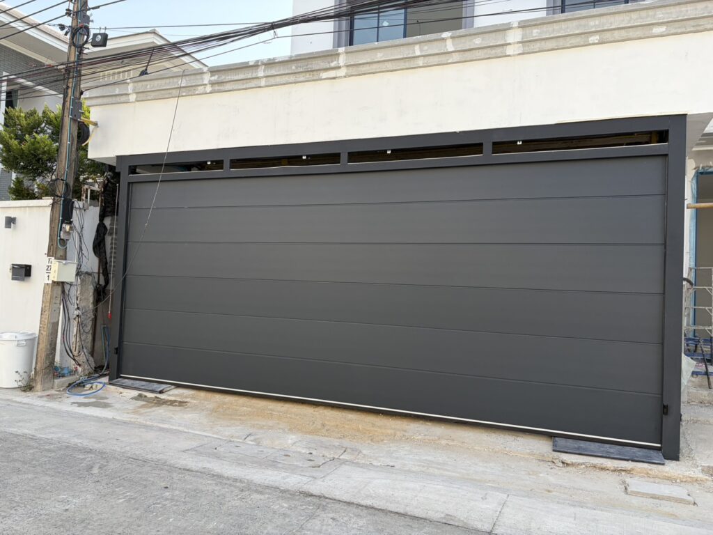 Installation photo of Garage Doors for Single House in Bangkok by OZ DOOR