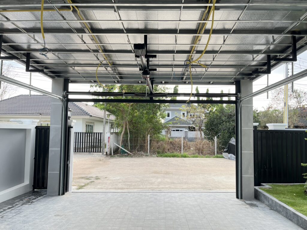 Installation photo of Garage Doors for Single House in Chonburi by OZ DOOR (2)