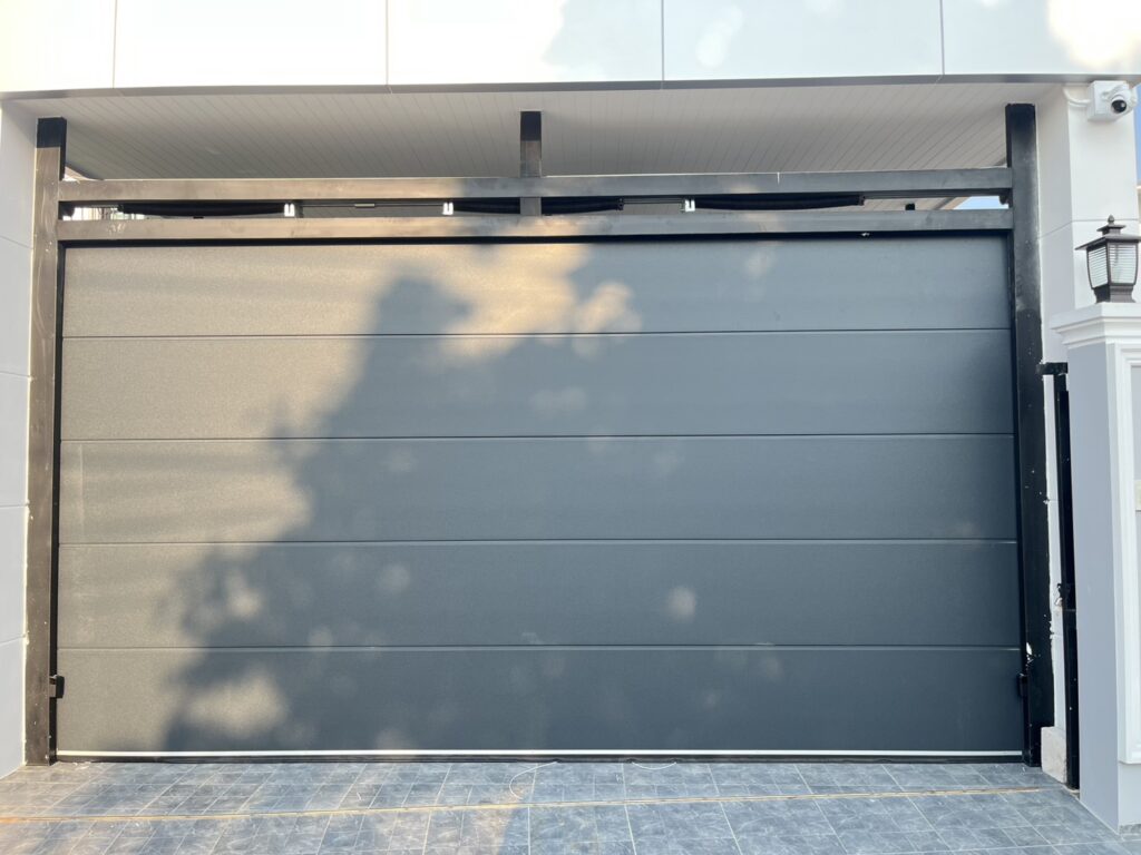 Installation photo of Garage Doors for Single House in Chonburi by OZ DOOR