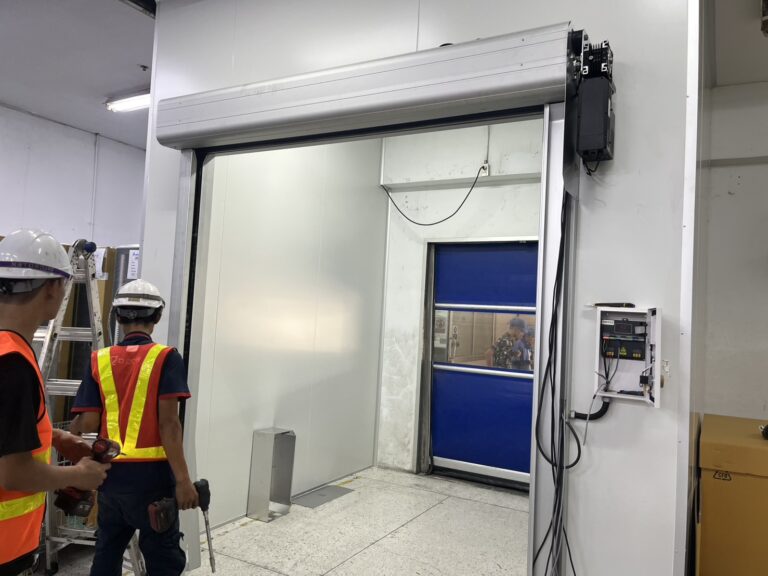 High speed door installed for a manufacturing facility in Ayutthaya