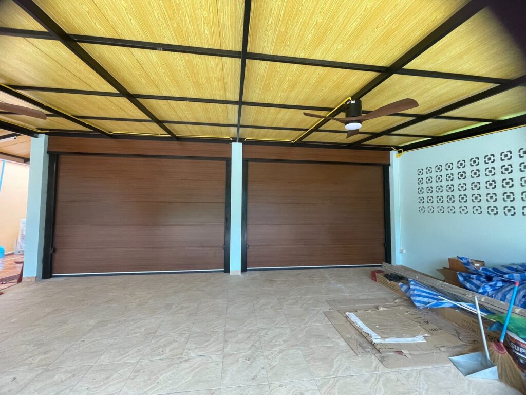 Installation photo of Standard Garage Door for Single House in Trat by OZ DOOR (2)