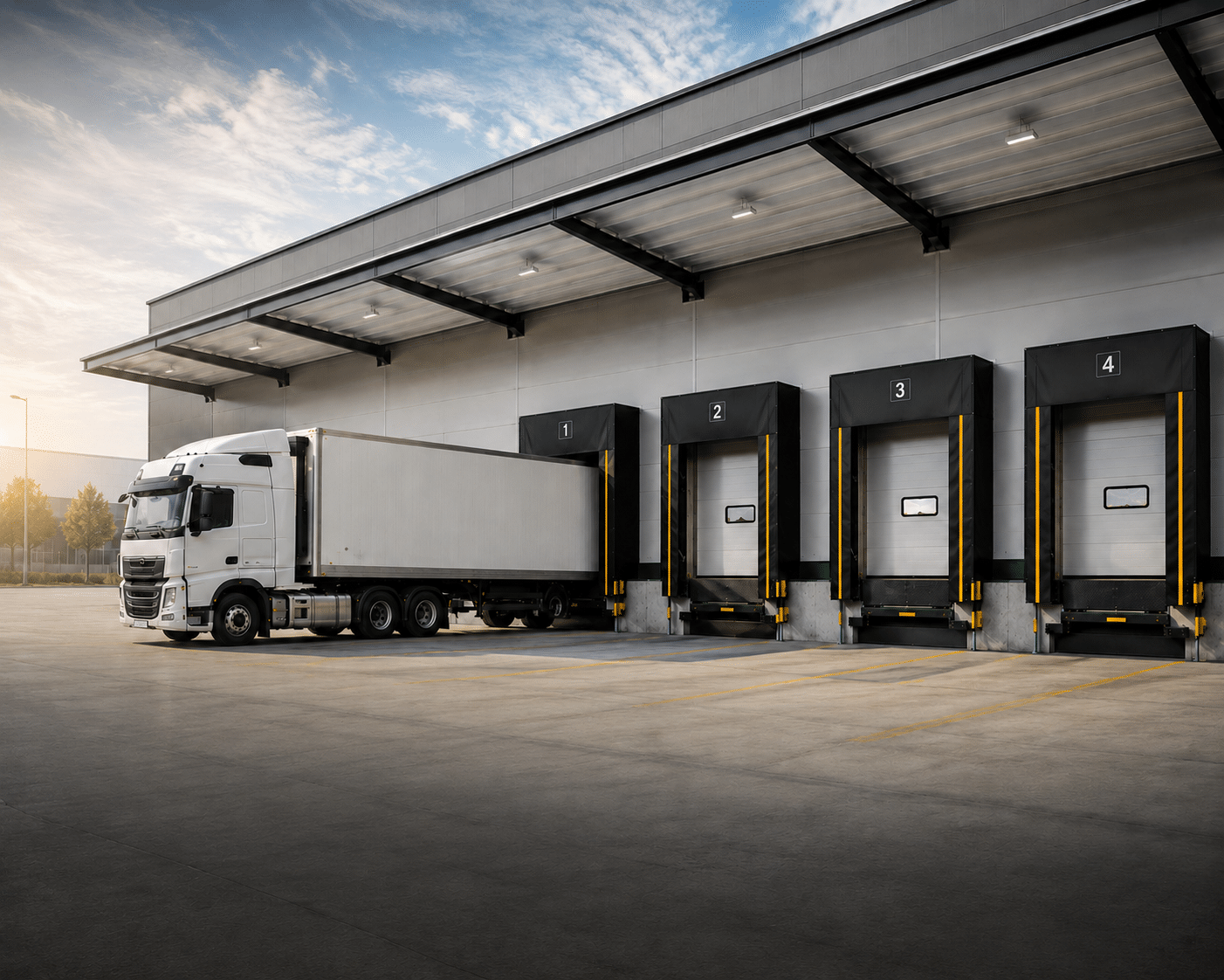 ช่องโหลดประตูคลังสินค้าพร้อมรถบรรทุกเทียบท่า ระบบ Loading Dock สำหรับการขนถ่ายสินค้าอย่างปลอดภัยและมีประสิทธิภาพ